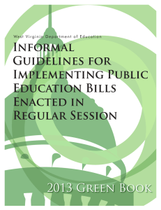 Informal Guidelines for Implementing Public Education Bills