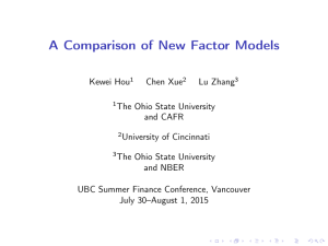 A Comparison of New Factor Models