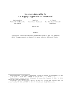 Internet Appendix for “A Supply Approach to Valuation”