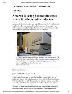 Amazon is losing business in states Tax VOX