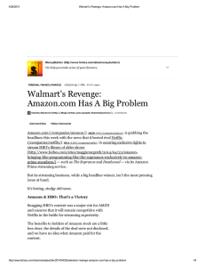 Walmart's Revenge: Amazon.com Has A Big Problem