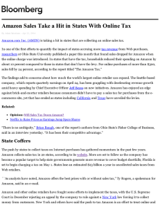 Amazon Sales Take a Hit in States With Online Tax