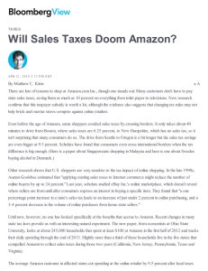Will Sales Taxes Doom Amazon?