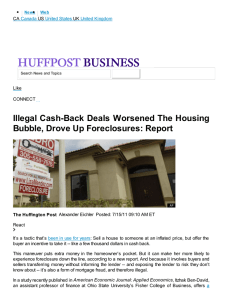 Illegal Cash-Back Deals Worsened The Housing Bubble, Drove Up Foreclosures: Report