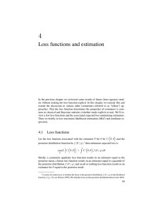 4 Loss functions and estimation