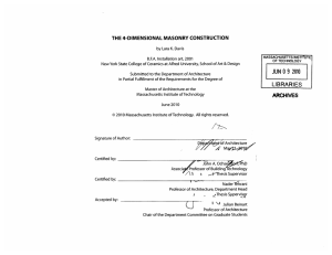 JUN  09 LIBRARIESI THE 4-DIMENSIONAL  MASONRY CONSTRUCTION