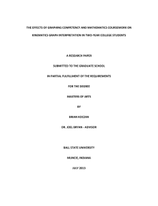 THE EFFECTS OF GRAPHING COMPETENCY AND MATHEMATICS COURSEWORK ON