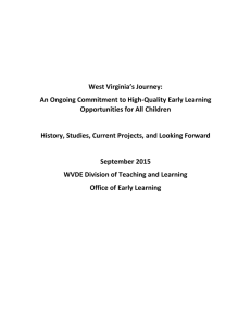 West Virginia’s Journey: An Ongoing Commitment to High-Quality Early Learning