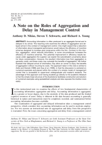 A Note on the Roles of Aggregation and