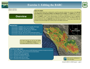 Exercise 1: Editing the BARC About the BARC: