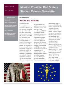 Mission Possible: Ball State’s Student Veteran Newsletter Politics and Veterans