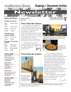 News from the Library Spring 2011 Hours  Volume 6, Issue 2