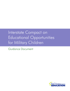 Interstate Compact on Educational Opportunities for Military Children Guidance Document