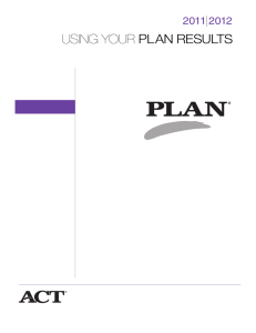 l USING YOUR PLAN RESULTS 2011 2012