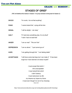 STAGES OF GRIEF  You are Not Alone GRADE