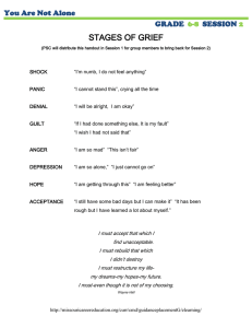 STAGES OF GRIEF  You Are Not Alone GRADE