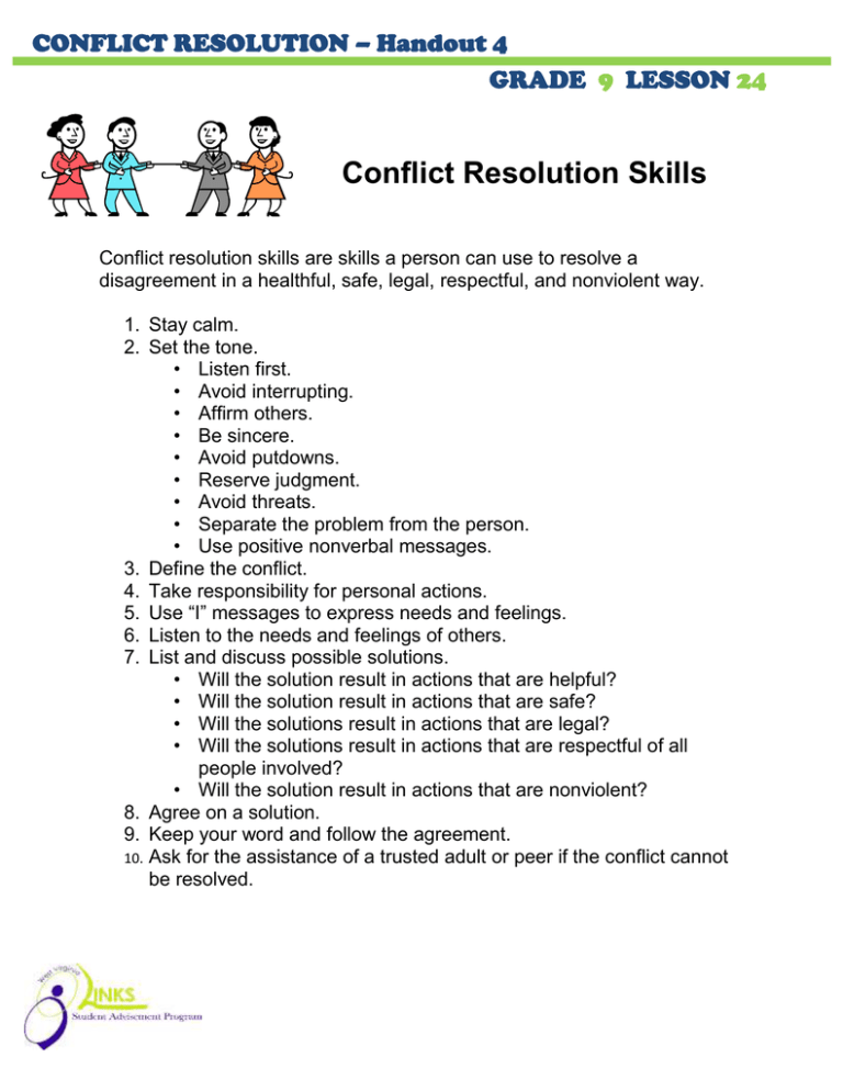 essay on conflict resolution skills