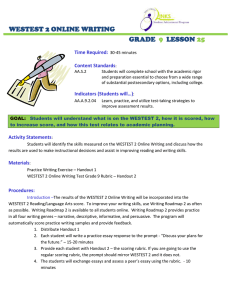 WESTEST 2 ONLINE WRITING GRADE LESSON