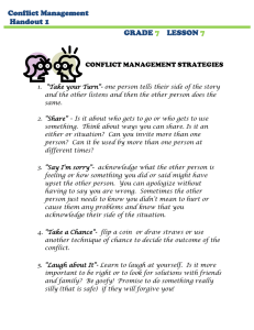 Conflict Management Handout 1 GRADE