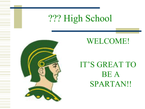 ??? High School WELCOME! IT’S GREAT TO BE A