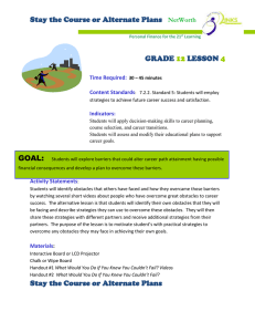 Stay the Course or Alternate Plans GRADE LESSON 12