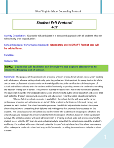 Student Exit Protocol 8-12  West Virginia School Counseling Protocol