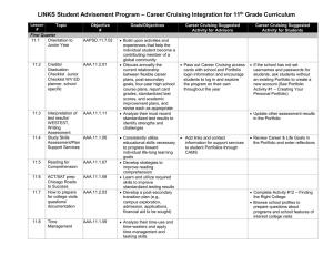 – Career Cruising Integration for 11 LINKS Student Advisement Program Grade Curriculum