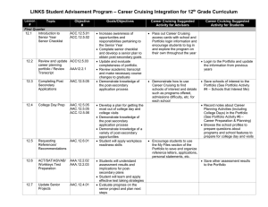 – Career Cruising Integration for 12 LINKS Student Advisement Program Grade Curriculum