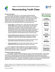 Reconnecting Youth Class Promising