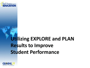 Utilizing EXPLORE and PLAN Results to Improve Student Performance