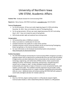 University of Northern Iowa UNI STEM, Academic Affairs