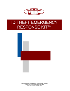 ID THEFT EMERGENCY RESPONSE KIT™