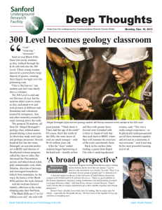 Deep Thoughts 300 Level becomes geology classroom