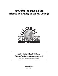 MIT Joint Program on the Science and Policy of Global Change