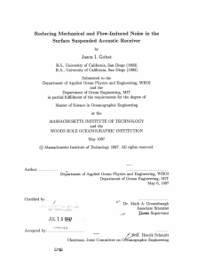 Reducing  Mechanical  and  Flow-Induced  Noise ... Surface  Suspended  Acoustic  Receiver