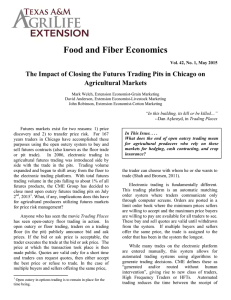 Food and Fiber Economics Agricultural Markets Vol. 42, No. 1, May 2015