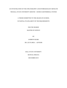 AN INVESTIGATION OF THE STRATIGRAPHY AND HYDROGEOLOGY BENEATH