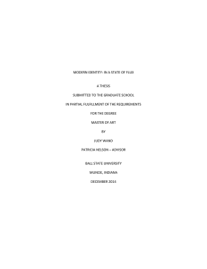   MODERN IDENTITY: IN A STATE OF FLUX  A THESIS  SUBMITTED TO THE GRADUATE SCHOOL 