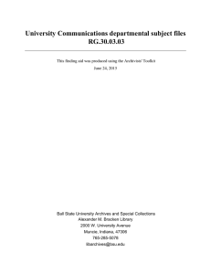University Communications departmental subject files RG.30.03.03