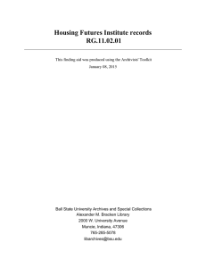 Housing Futures Institute records RG.11.02.01