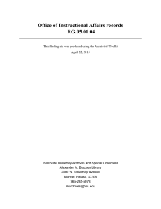 Office of Instructional Affairs records RG.05.01.04