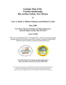 Geologic Map of the Truchas Quadrangle, Rio Arriba County, New Mexico By