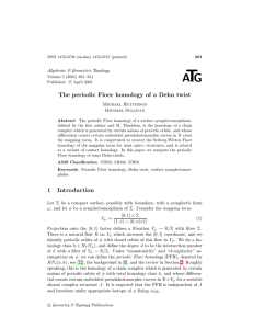 T A G The periodic Floer homology of a Dehn twist