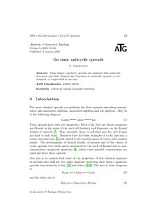 T A G On some anticyclic operads