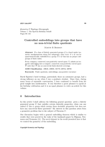 Controlled embeddings into groups that have no non-trivial finite quotients