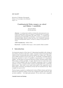 Combinatorial Dehn surgery on cubed and Haken Geometry &amp; Topology Monographs