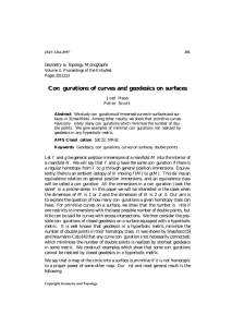 Congurations of curves and geodesics on surfaces Geometry &amp; Topology Monographs