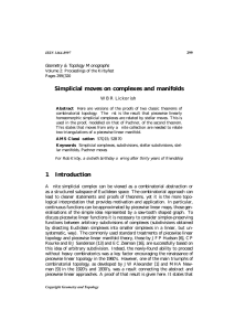 Simplicial moves on complexes and manifolds Geometry &amp; Topology Monographs 299