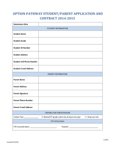 OPTION PATHWAY STUDENT/PARENT APPLICATION AND CONTRACT 2014-2015