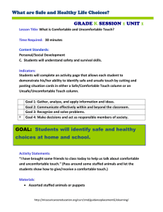 What are Safe and Healthy Life Choices? GRADE SESSION UNIT